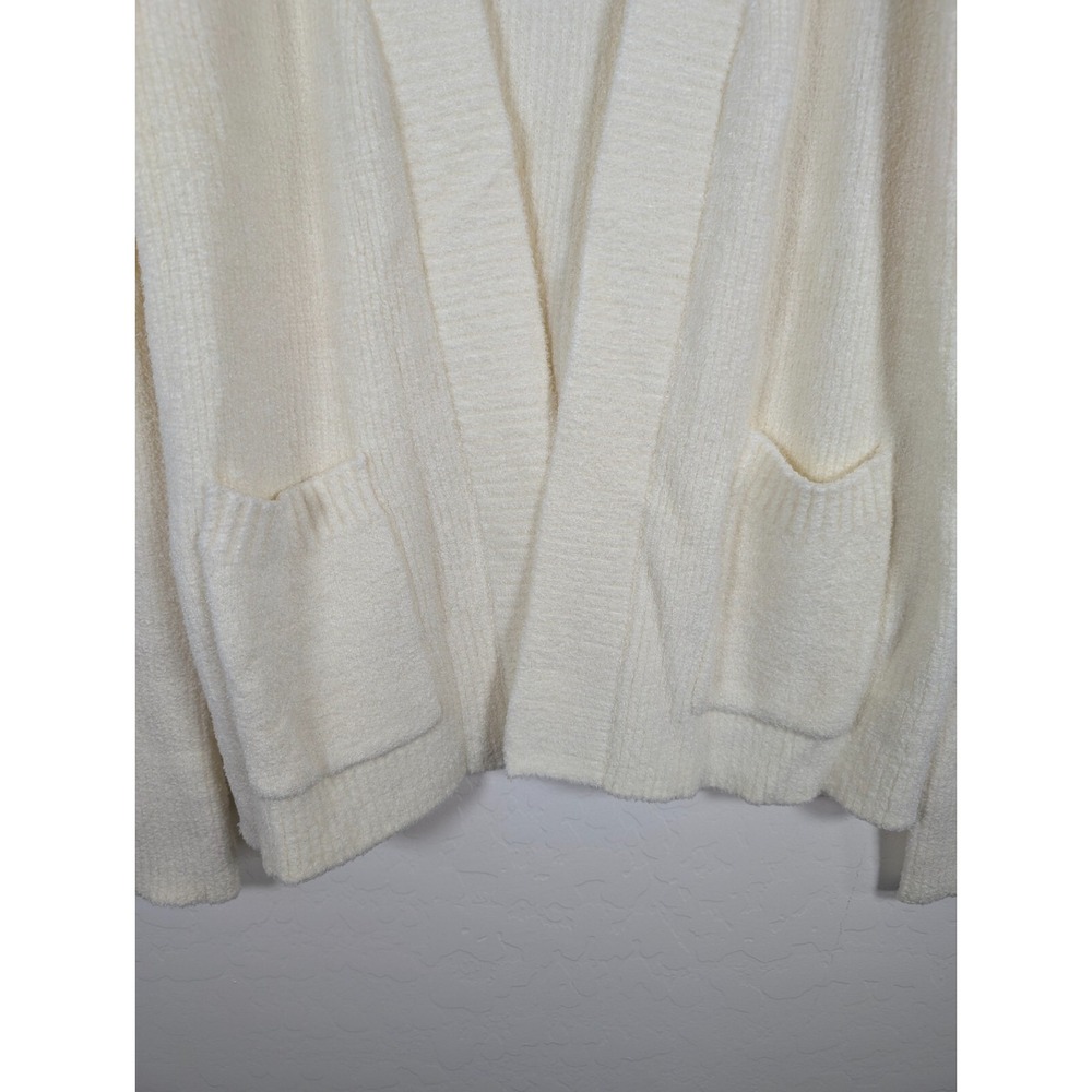 EXOFFICIO Sweater Womens Medium Ivory Open Cardigan Pockets Long Sleeve Stretch - Picture 6 of 11